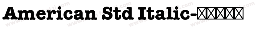 American Std Italic字体转换